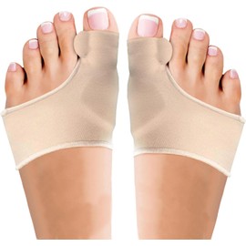 Bunion Corrector and Orthopedic Hallux Valgus Relief Splint Gel Bunion Pads Sleeves Brace – Toe Stretcher Bunion Guard for Men and Women Gel Toe Spacer, Toe Separator, Toe Spreader – Bunion Protector (Skin, L (41-45EU))