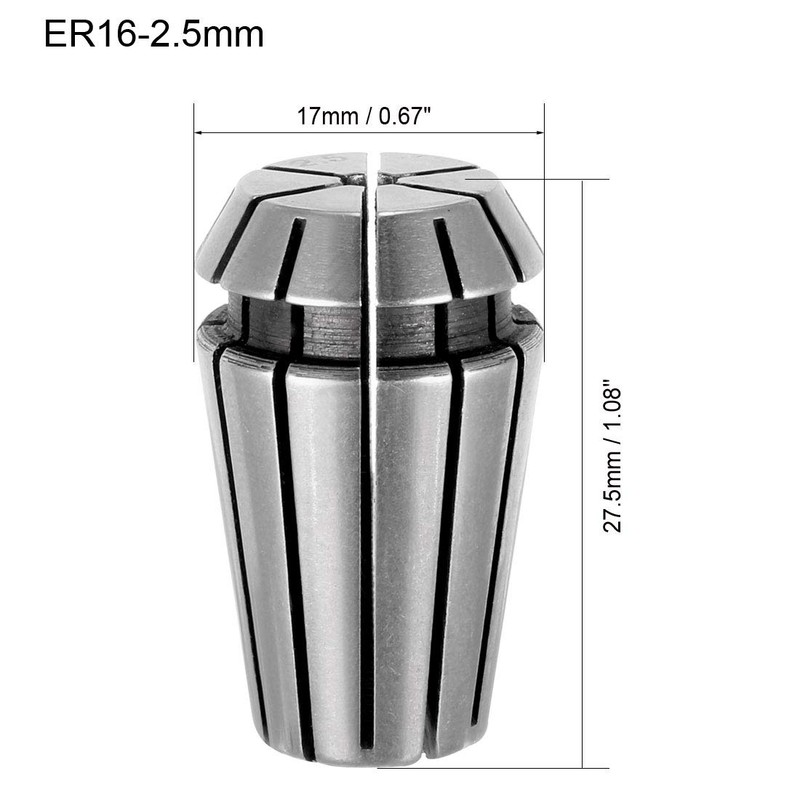 sourcing map ER16 2.5mm Spring Collet Chuck for CNC Engraving