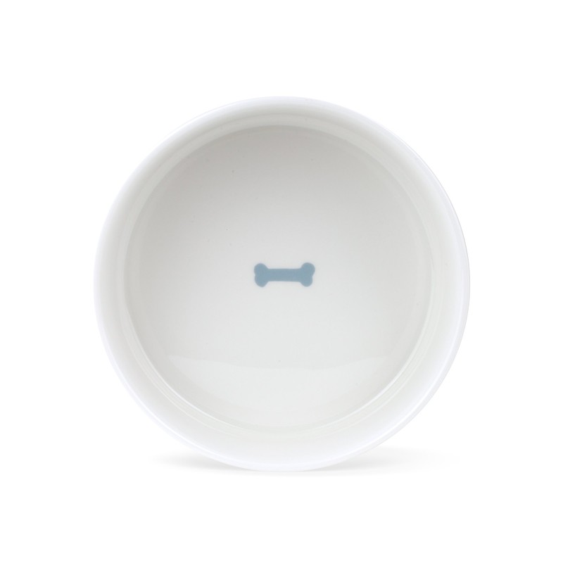 FRINGE STUDIO Happy Breeds Large Straight Bowl (475015) White