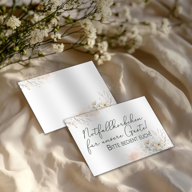 Emergency Basket Cards Set of 4 A6 Printed on Both