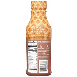 Community Coffee Vanilla Waffle Cone Iced Latte Ready To Drink, 13.7 Ounce Bottle(Pack of 1)