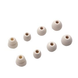 Adhiper 4 Paar Original-Ersatz-Silikon-Ohrstöpsel kompatibel mit Powerbeats Pro Wireless Earphones, S M L 3 Paar Original-Ersatz-Silikon-Ohrstöpsel und 1 Paar Ohrstöpsel Doppelflansch (Elfenbein)