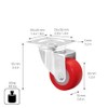 WAGNER Soft swivel castor, diameter 30 mm, height 50 mm,
