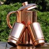 Copper Jug and 2 Tumblers for Ayurveda Health Benefit, Pure