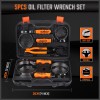 HORUSDY 5PC Swivel Oil Filter Wrenches & Pliers Removal Tool