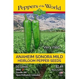 Anaheim Mild Sonora Pepper 30 Seeds - Heirloom - Non-GMO