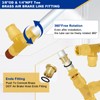 Daptemn DOT Brass Air Line Fittings, 3PCS 3/8" OD Tube