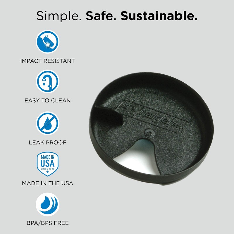 Nalgene 682005-0851 Easy Sipper Wide Mouth Black 63mm