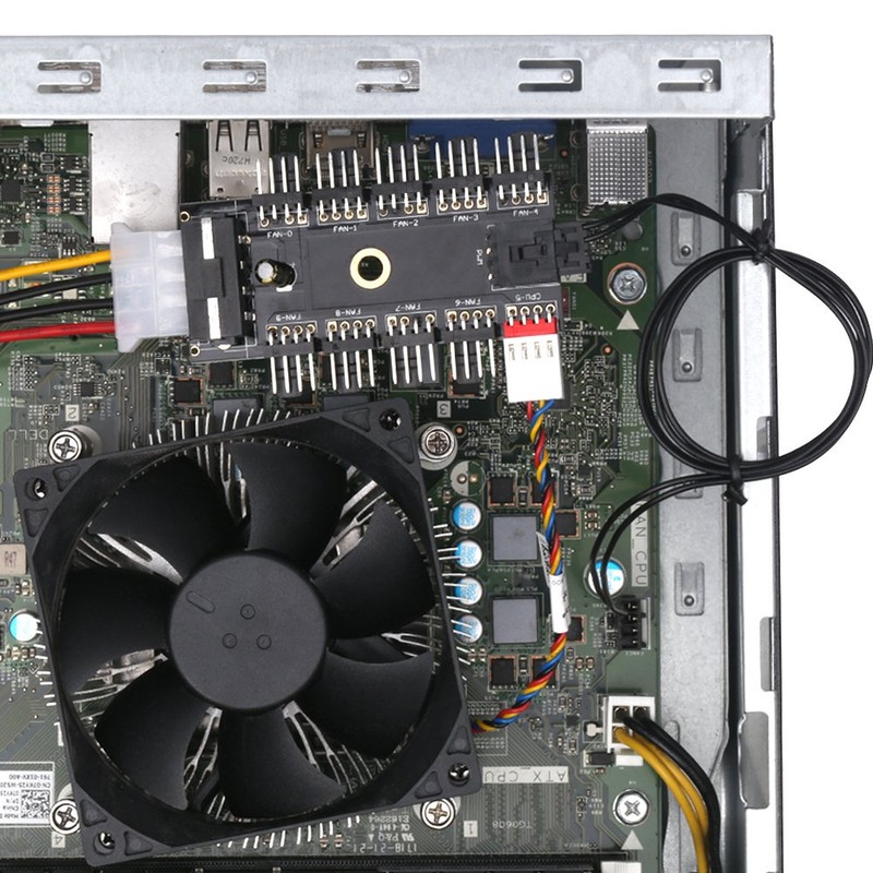 ELECTOP PC Chassis Fan Hub CPU Cooling HUB 10 Port