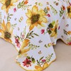 EVENHUG 100% Cotton Quilt Queen Size Yellow Sunflower Bedding Set