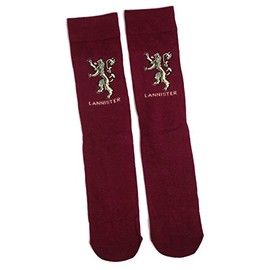 Mens Classic Game Of Thrones Wine Lannister Socks UK 6-11 / Eur 39-45 / USA 7-12