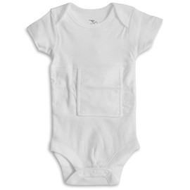 Starberrykids Feeding Tube Undershirt Onesie For Babies, Toddlers and Children (6 46-53 lbs, White)