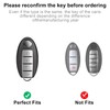 Seedwee for Nissan 4 Buttons Key fob Cover, Soft TPU