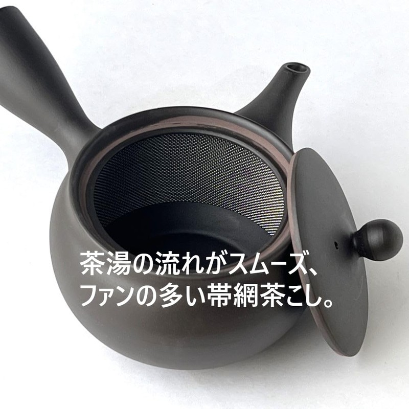 Landscape.com Tokoname Ware Teapot, 222A, Obi Ami, 10.1 fl oz
