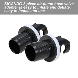 SIGANDG Pack of 2 Inflatable Boat Valves Hose Adapter Plug, Kayak Pump Valve Adapter, Sup Pump Adapter, Surfboard Accessories, Leak-Proof, Kayak Air Valve Plug