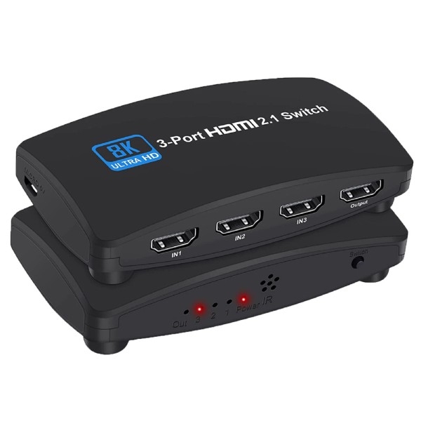 Universal 8K 3 in1 out HDMI 2.1 Switch Duplicator Adapter