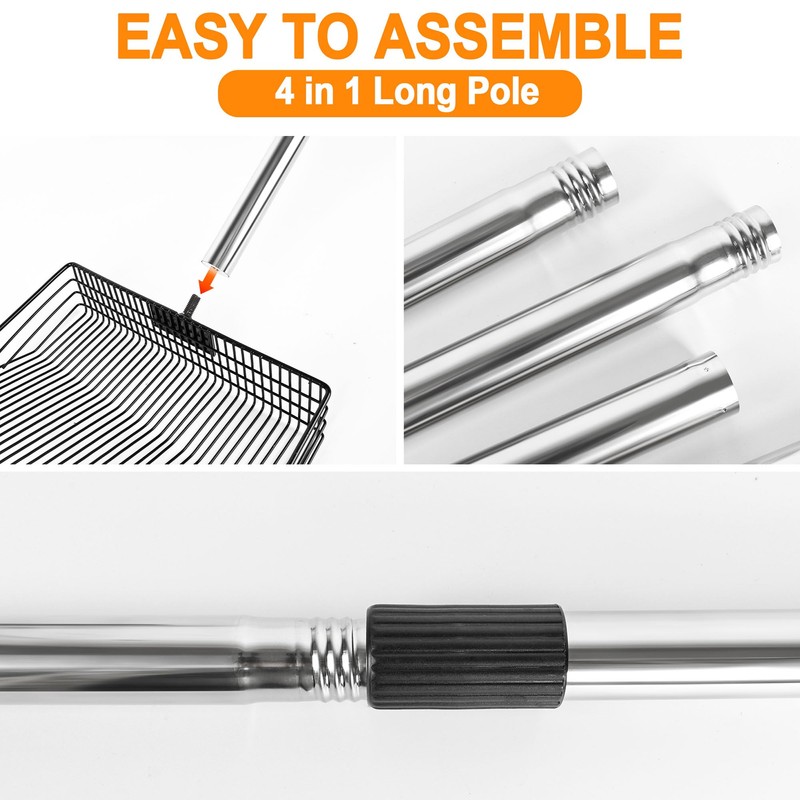 Large Chicken Poop Scooper, Chicken Coop Rake Scooper Accessories