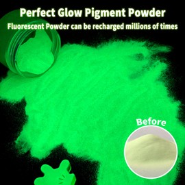 ceya 150g Glow in the Dark Glow Powder Resin Color Pigment Fluorescent Pigment Paint for Epoxy Resin Slime Acrylic Paint Nail Art Theme Party Crafts Yellow Green