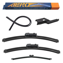 AERO Wipers OEM Replacement for Ford Mustang Mach-E 2024 2023 2022 2021, 24"+20" Front 15" Rear, Premium All-Season Windshield Wiper Blades with Extra Squeegee Refills + 1-Year Warranty (Set of 3)