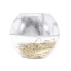 Kafei Gold Office Clips in Elegant Magnetic Marble Clip Holder,