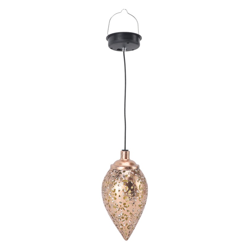 Solar Powered Patio Lamp LED Hanging Light Retro Decorative Lantern