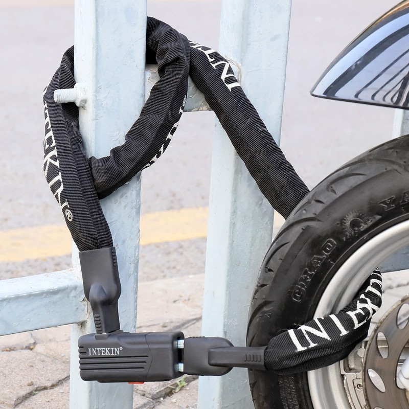INTEKIN Anti-Theft Heavy Duty Bike Lock, 5FT, Black, Key Lock,
