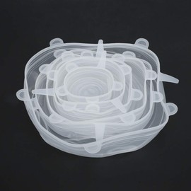 Cocoarm Temperaturbeständige, Prämienqualität, Einfach zu Bedienende Silikondeckel -Set, Sichere Passform für und Vielseitiger Gebrauch mit 6 Größen von Decke für Tassen, Schalen, Becken und Gerichte