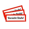 Pack of 3 – Sticker Warning "Vorsicht Stufe!" Notice Risk