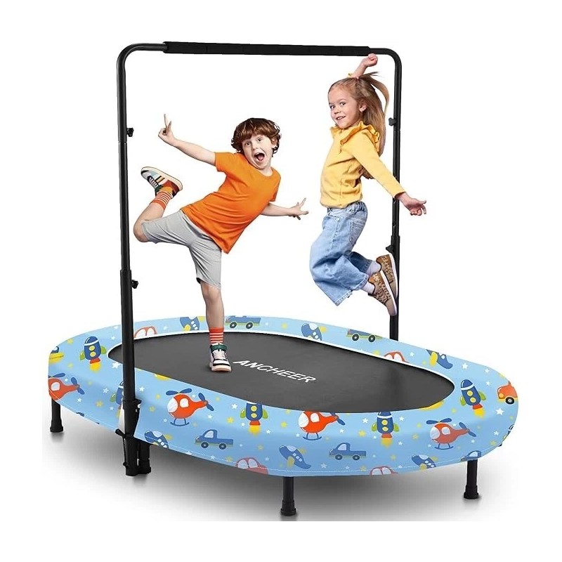 Unbranded Foldable Trampoline, Mini Rebounder Trampoline with Adjustable Handle, Exercise~