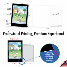 NobleWorks A1243 "Doggone Funny" Box of 10 Assorted Funny Birthday Greeting Cards