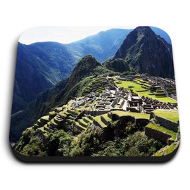 1 x quadratischer MDF-Kühlschrankmagnet – Machu Picchu Peru Mountain 8901