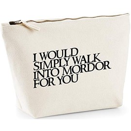 Hippowarehouse I would walk into Mordor for you printed make up cosmetic wash bag 18x19x9cm