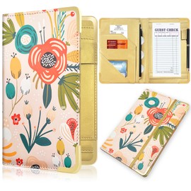 YeeCASE YeeCASE Server Book, Painted Server Books for Waitress, Durable Leather Waitess Book with Zipper Pocket,Server Manual Checkbook Fits Server Apron