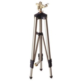 Yardworks Brass Head Telescoping Tripod Impact Lawn Garden Sprinkler Adjustable 6358 Sq Ft