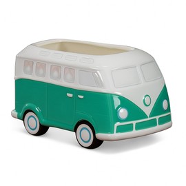 Blue Sky Clayworks Ceramic Bus 7“ Planter, Multi Color