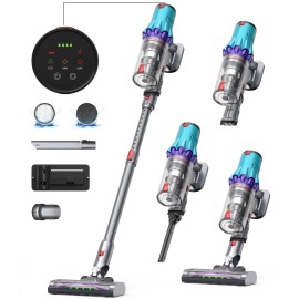 Powerful Upright Vacuum Cleaner Dethacble Battery Powered Stick Multifunctional Cyclone Cleaner for Home & Car Hotel Floor Carecolor: Purple, plug type: US, voltage (v): 220-240V