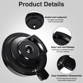 Outer Bowl Lid for NC500 Creami Deluxe Series,Compatible with Ninja NC500-NC501 Series Ice Cream Maker,Ninja Creami Reusable Replacement Accessories,BPA-Free & Dishwasher Safe(NO Paddle)