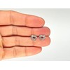 Heart Earrings with Clear Crystal Stones 925 Sterling Silver