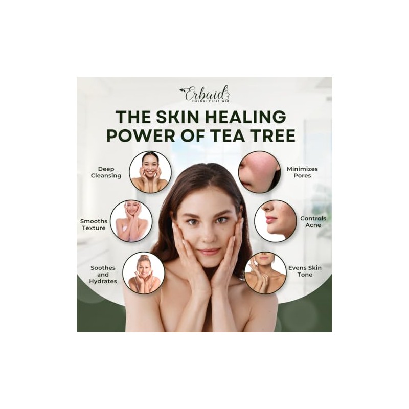 Erbaid Tea Tree Soap - Natural Acne-Fighting Cleanser