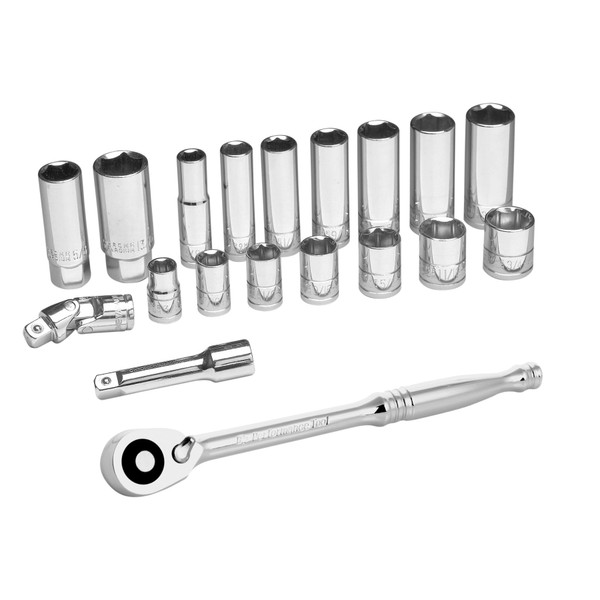 Performance Tool W38911 3/8-Inch Drive SAE Socket Set, 20-Piece, 1-Pack
