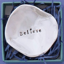 Basic Spirit BW-20 Believe, Boxed Charm Bowl, 2-inch Diameter