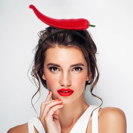 [JOINPAYA] Funny Headbands for Party Cartoon Vegetable Headdress Chili Pepper Headband Kids Headband Pepper Headband Cosplay Decoration Leek Headgear Red Pepper