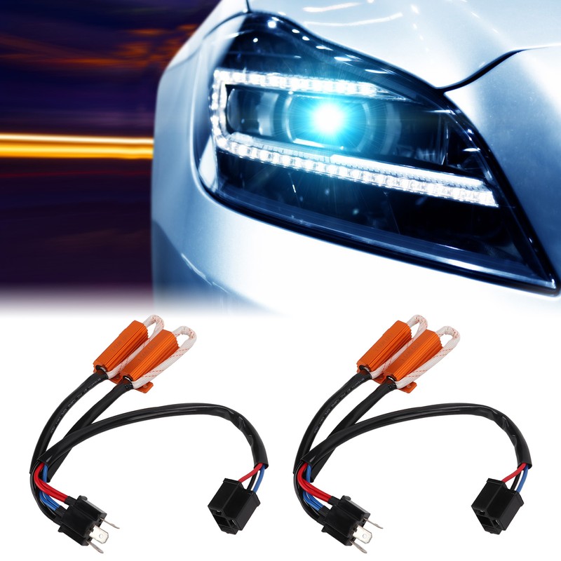 2pcs H4 50W 8Ω LED Resistor Error Free LED Lights