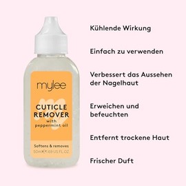 Mylee Cuticle Remover - Softens and Nourishes Cuticles - Removes dead skin cells - 50ml e 1.69 US fl oz