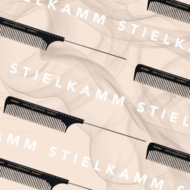 HERCULES SÄGEMANN - 180WWR-500WWR Handle Comb with Needle Handle | Hand-cut Ebonite and Steel Needle | Hair Comb with Handle Grid and Extra Wide Tooth Pitch | Size: 9 Inches