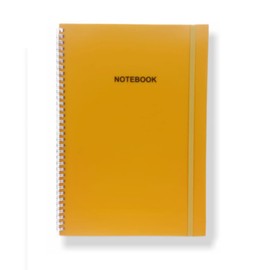 Ankush A5 Twinwire Wiro Bound Pastel Notebook Ruled Paper Pad Notes (Orange)