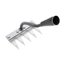 Garden Rake, Multi-Purpose Garden Weed Tool, Weed Hoe, Portable Weed Puller Tool for Yard and Garden, for Weeding/Loosening/Sowing (without Stick) (5 Teeth)