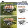 CAMPINGMOON Portable Camping Fire Pit Stainless Steel Foldable Collapsible BBQ
