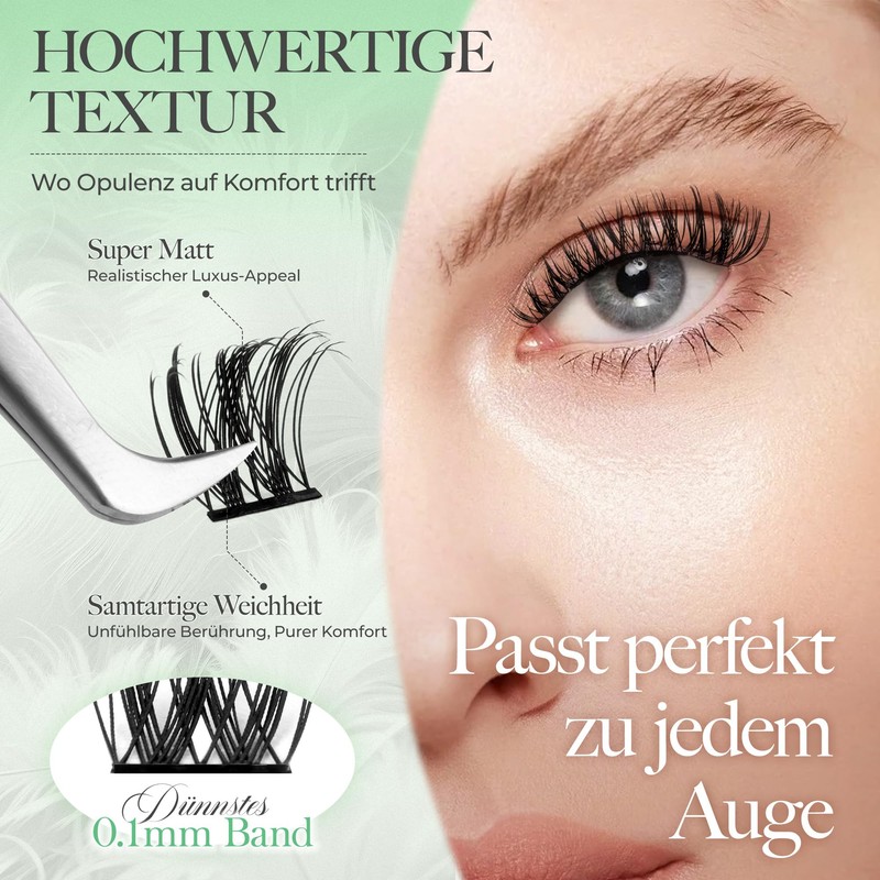 LASHVIEW Cluster Eyelashes, Eyelash Clusters, Natural Look Cluster Eyelash Extensions,