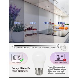 Tupolife E27 Warm White Dimmable 5 W, Replaces 50 W, 3000 Kelvin Warm White E27 G45 A50 Edison Bulb, 220 V-240 V Dimmable LED E27 Bulb, Pack of 3